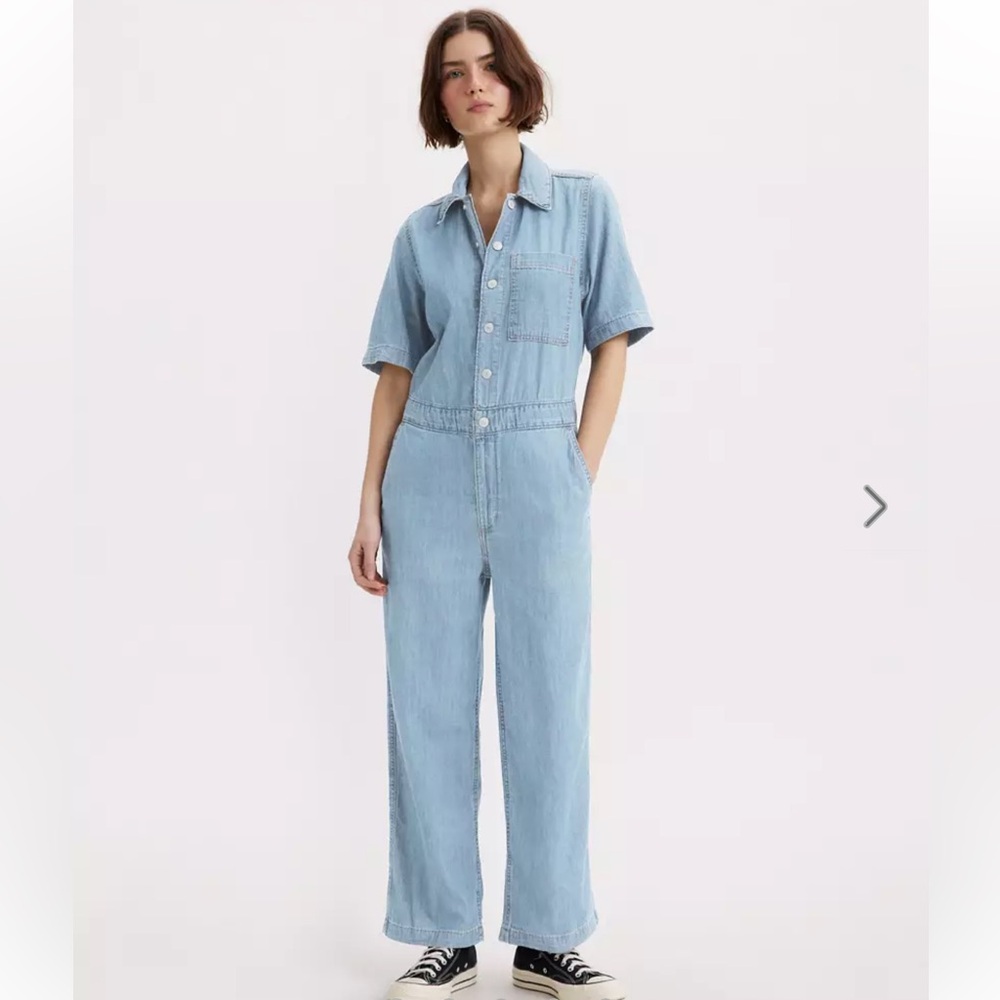 Brand New: Levi Light Blue Denim Jumpsuit